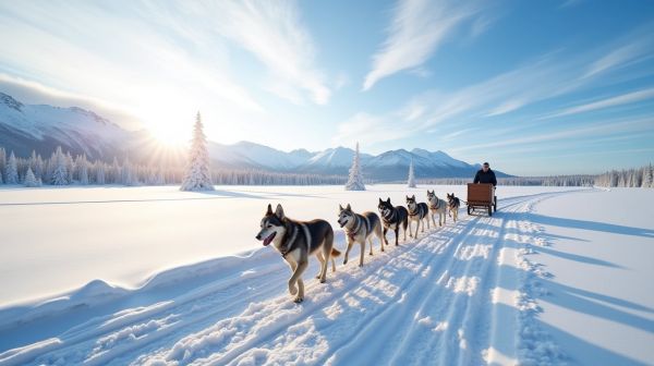 La meilleure période pour un safari en traîneau à chiens en Laponie